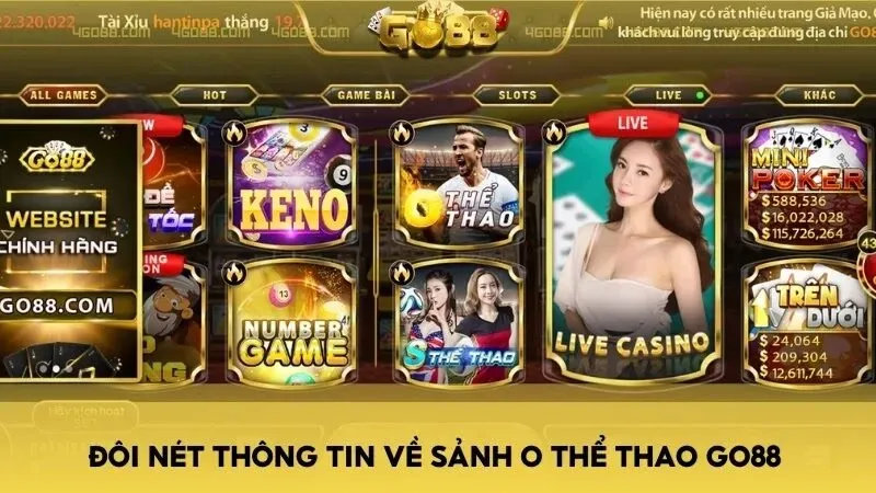 Đôi nét thông tin về sảnh O thể thao Go88