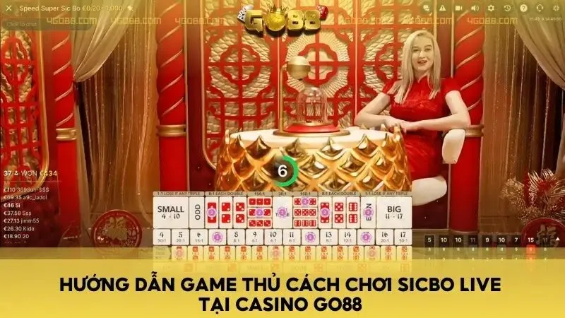 Hướng dẫn game thủ cách chơi Sicbo Live tại Casino Go88