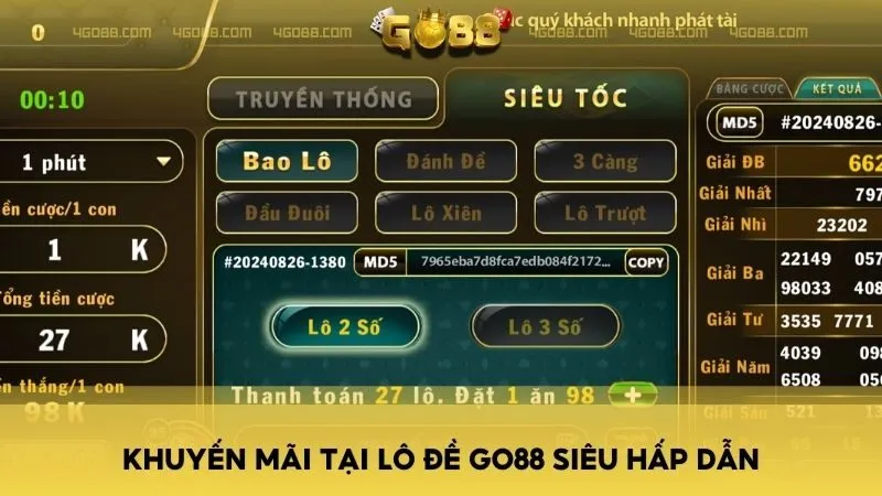 Khuyến mãi tại Lô Đề GO88 siêu hấp dẫn