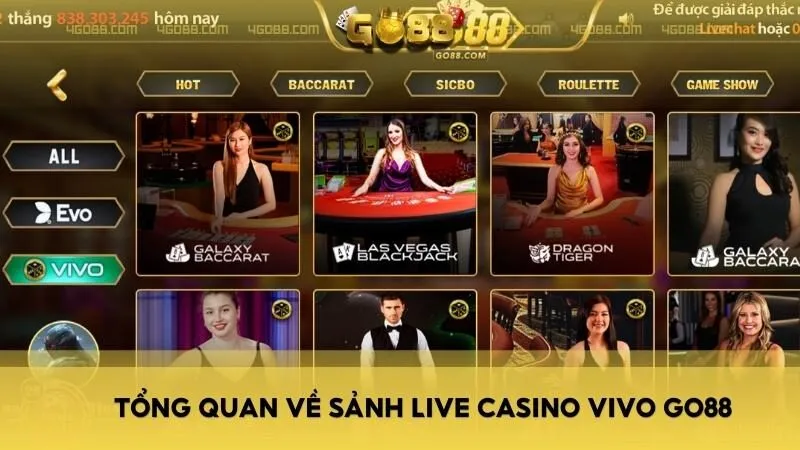 Tổng quan về sảnh Live Casino VIVO GO88